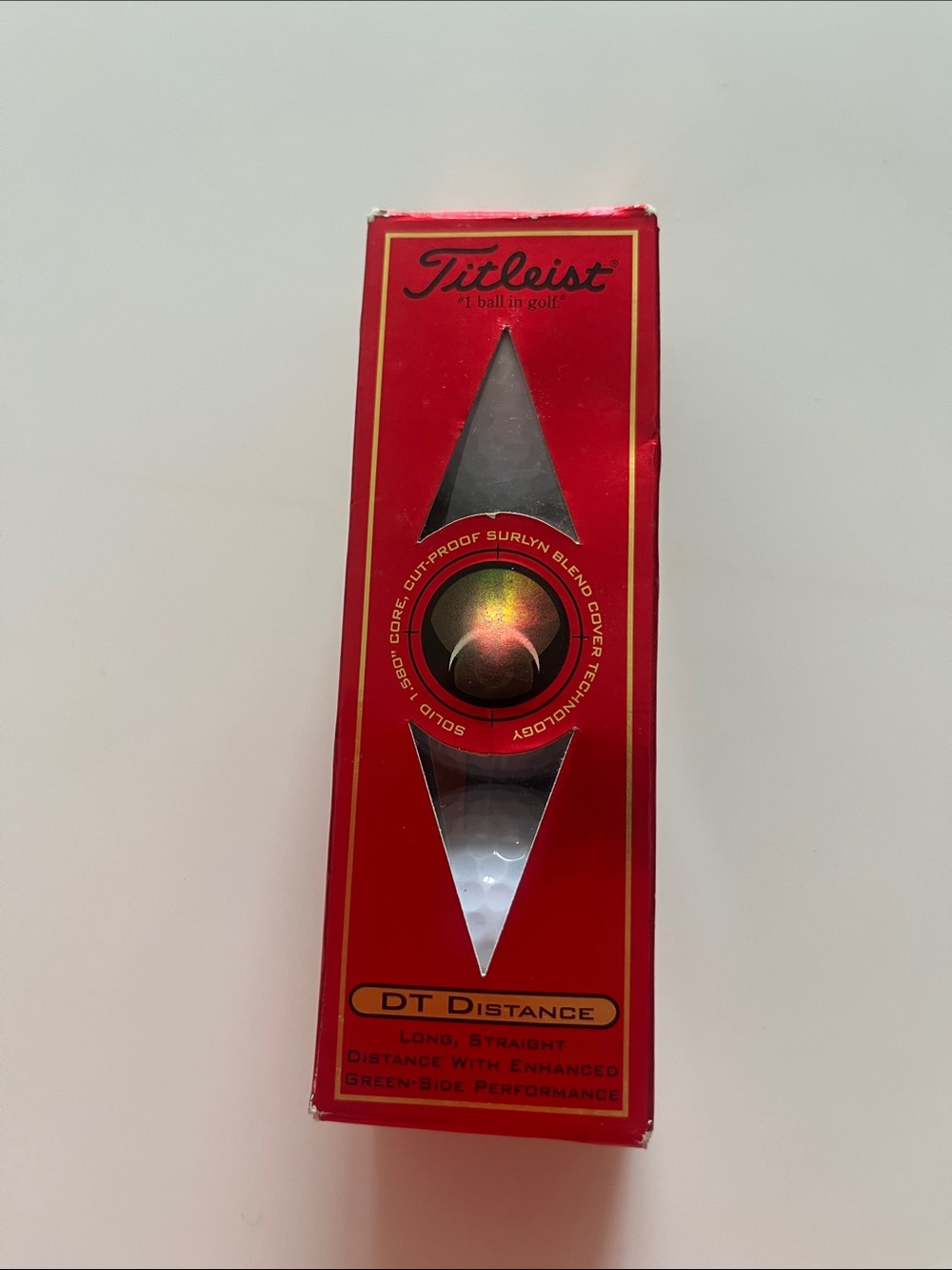 Titleist DT Distance Golf Balls - Red and Gold Packaging